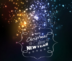 2016 christmas with new year blurs background 08