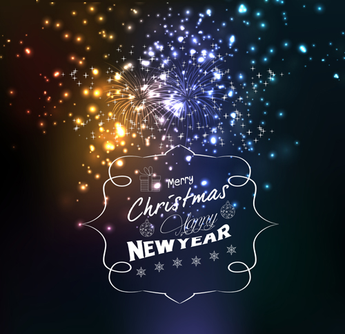 2016 christmas with new year blurs background 08
