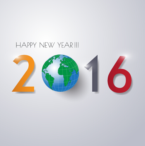 2016 new year creative background design vector 01