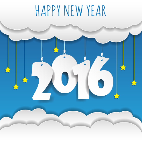 2016 new year creative background design vector 04