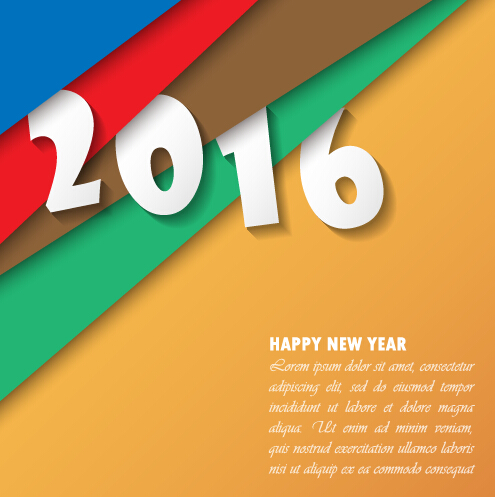 2016 new year creative background design vector 05