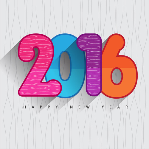 2016 new year creative background design vector 06