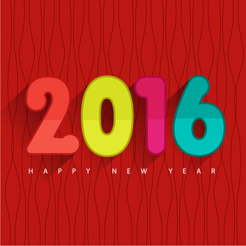 2016 new year creative background design vector 11