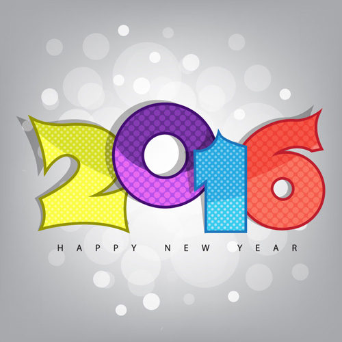 2016 new year creative background design vector 12