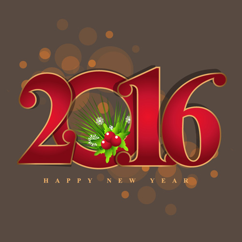 2016 new year creative background design vector 13