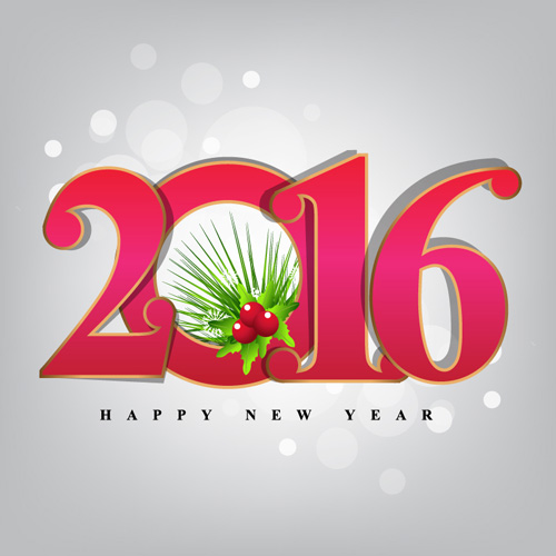 2016 new year creative background design vector 14