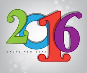 2016 new year creative background design vector 15