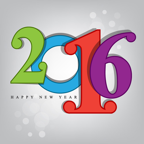 2016 new year creative background design vector 15
