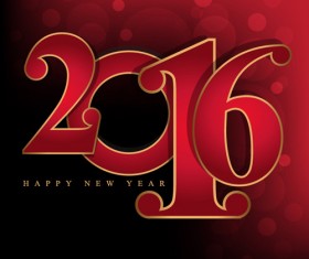 2016 new year creative background design vector 17