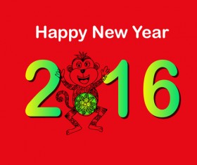 2016 new year creative background design vector 18