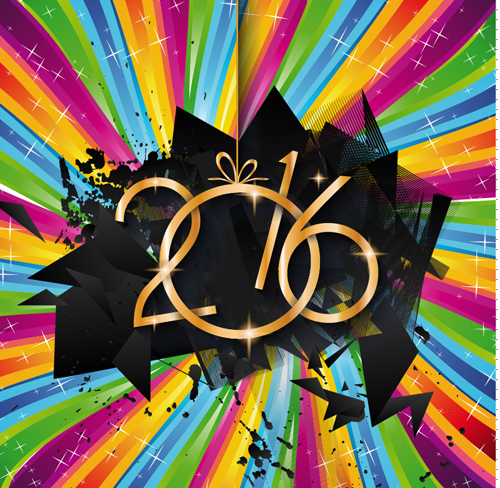 2016 new year creative background design vector 21