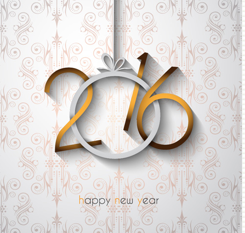 2016 new year creative background design vector 24
