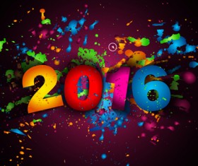 2016 new year creative background design vector 28