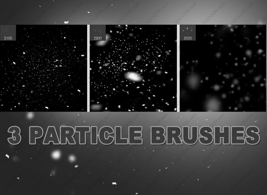 3 Kind particle Photoshop brushes