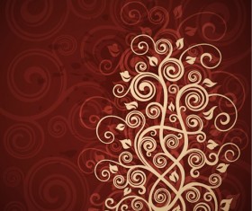 Abstract floral ornate background vector 01