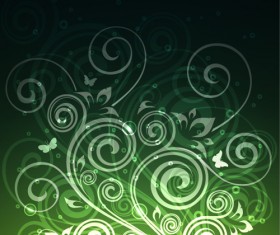 Abstract floral ornate background vector 02