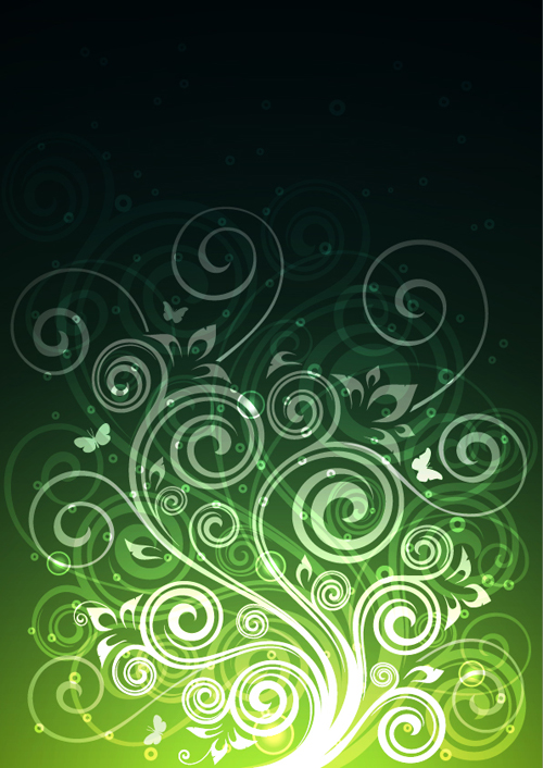 Abstract floral ornate background vector 02