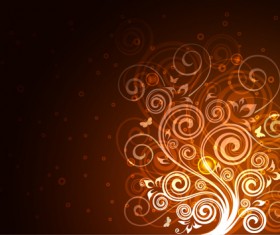 Abstract floral ornate background vector 04