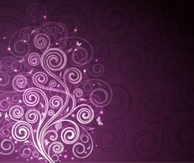 Abstract floral ornate background vector 07