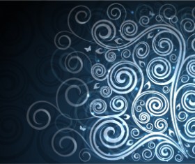 Abstract floral ornate background vector 08