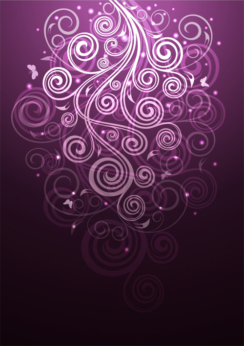 Abstract floral ornate background vector 09