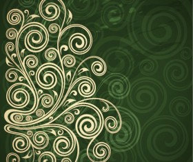 Abstract floral ornate background vector 11