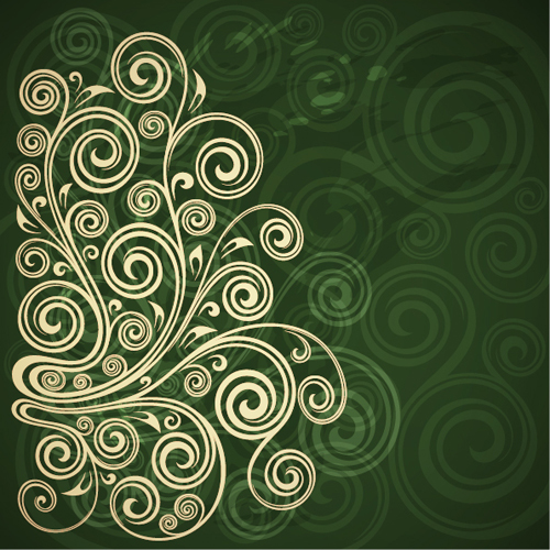 Abstract floral ornate background vector 11