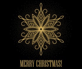 Abstract snowflake christmas christmas vector material 02