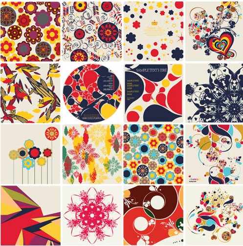 Abstract Backgrounds Vector set