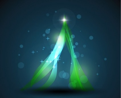 Abstract Glowing Christmas Tree Vector vector design