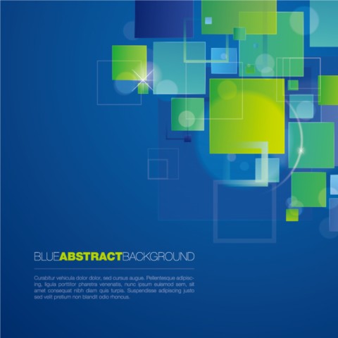 Abstract blue square background vector