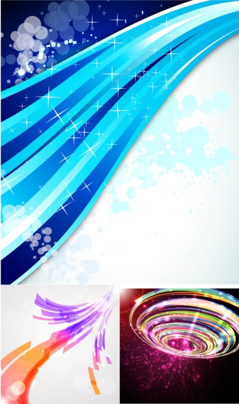 Abstract design elements background vector set