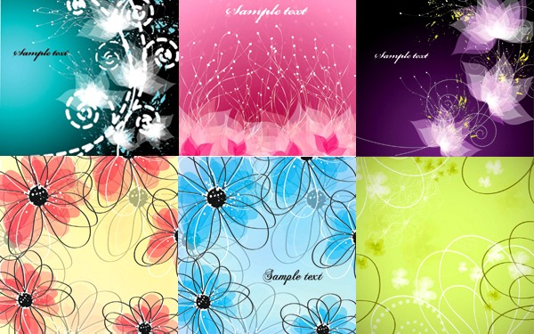Abstract fantasy flower background vector