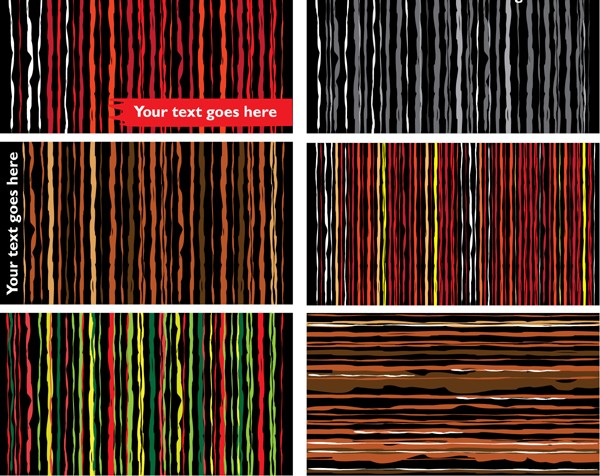 Abstract stripe background set vector