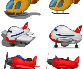 Aircraft cartoon vector material 01