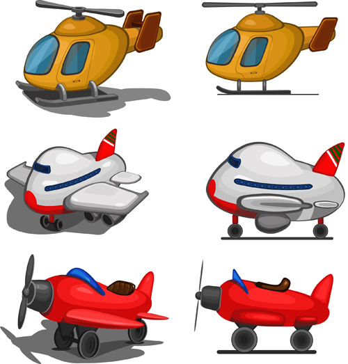 Aircraft cartoon vector material 01