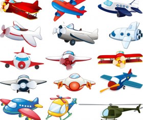 Aircraft cartoon vector material 02