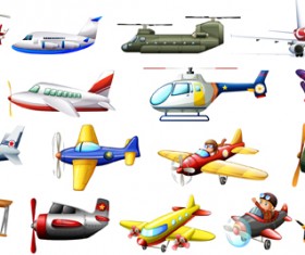 Aircraft cartoon vector material 03