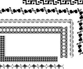 Angle borders black vector