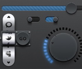 Audio player psd UI set 01