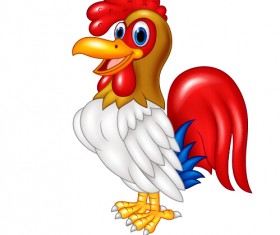 Beautiful cartoon cock vector