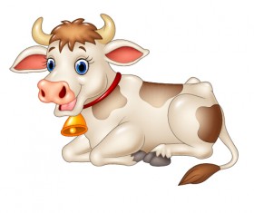 Beautiful cow cartoon vector