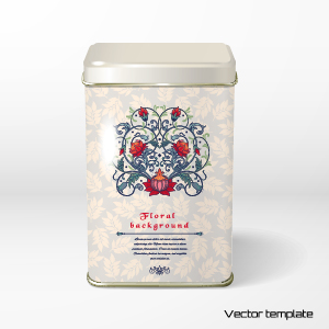 Beautiful floral pattern packaging design vector 01