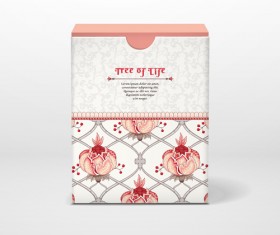 Beautiful floral pattern packaging design vector 02