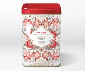 Beautiful floral pattern packaging design vector 03