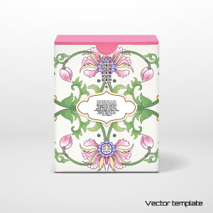 Beautiful floral pattern packaging design vector 07