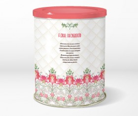 Beautiful floral pattern packaging design vector 11