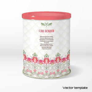 Beautiful floral pattern packaging design vector 11