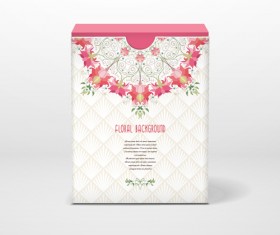 Beautiful floral pattern packaging design vector 12