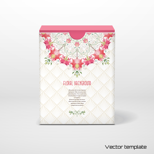 Beautiful floral pattern packaging design vector 12